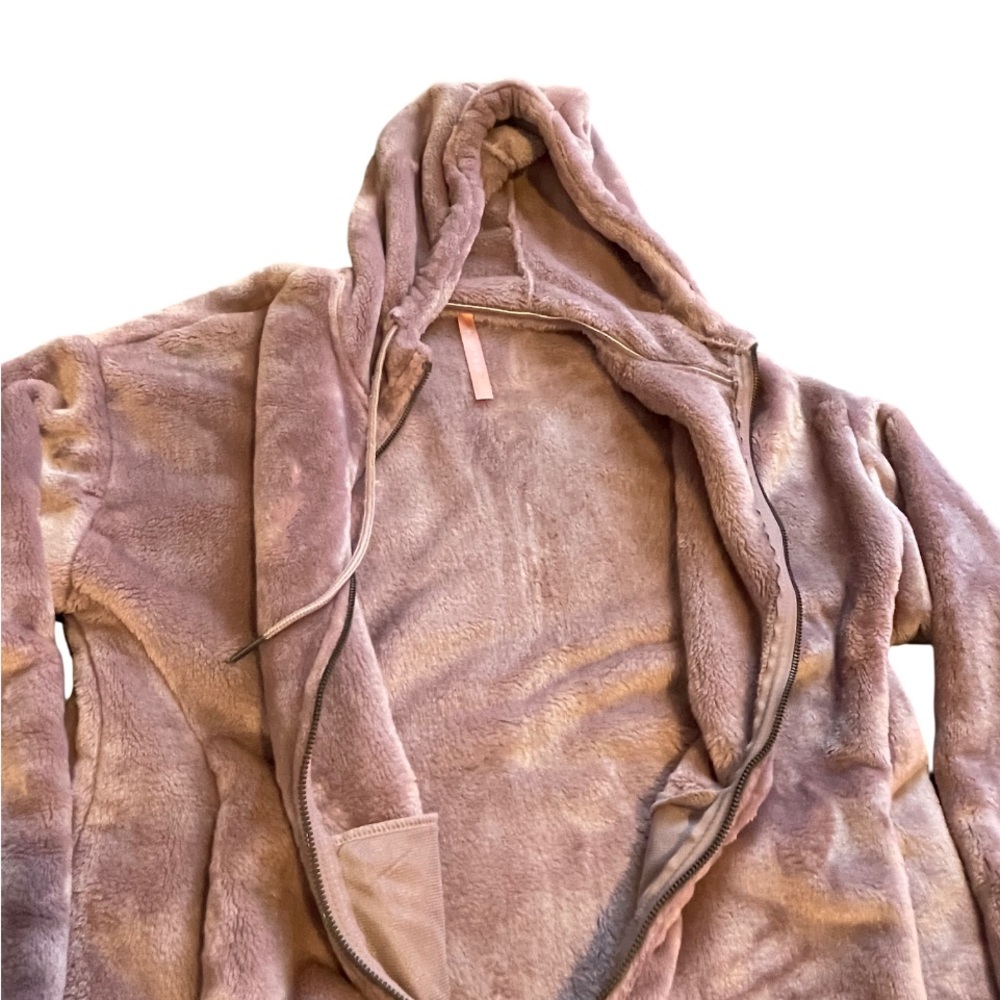 SOYBU Y2K Faux Fur Zip Up Pastel Jacket Women’s Size Medium - Picture 6 of 7